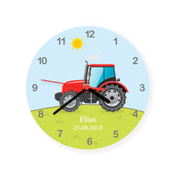 Kinderzimmer Wanduhr Traktor Uhr Geburtsdaten Kinderuhr Geburtstag Traktor