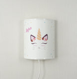 Wandlampe Katze Einhorn Kinderlampe Led personalisierte Mädchen Kinderzimmerlampe  faramosa