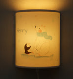 Kinderlampe LED Wandlampe Kinderzimmer Nachtlicht Schlummerlicht personalisiert Jungen Pinguin Eisbär Bär Holz Lampe  faramosa