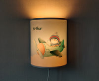Wandlampe Flugzeug Pinguin Kinderlampe Led personalisiert Jungen Mädchen Kinderzimmer Lampe  faramosa