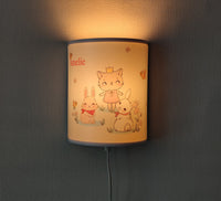 Lampe Katze Hase personalisierte Kinderlampe Mädchen Led Baby Holz Kinderzimmer Wandlampe  faramosa