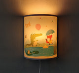 Kinderzimmer Lampe Krokodil Tiere Kinder Wandlampe Led personalisiert Holz Nachtlicht Fuchs  faramosa