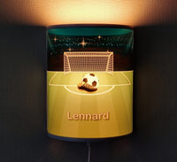 Kinder Wandlampe Fußball Kinderlampe Holz Led personalisiert Jungen Kinderzimmer Lampe  faramosa