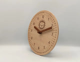 Lernuhr Holz 20 cm Löwe Uhr lesen lernen 6 mm dickes Holz faramosa